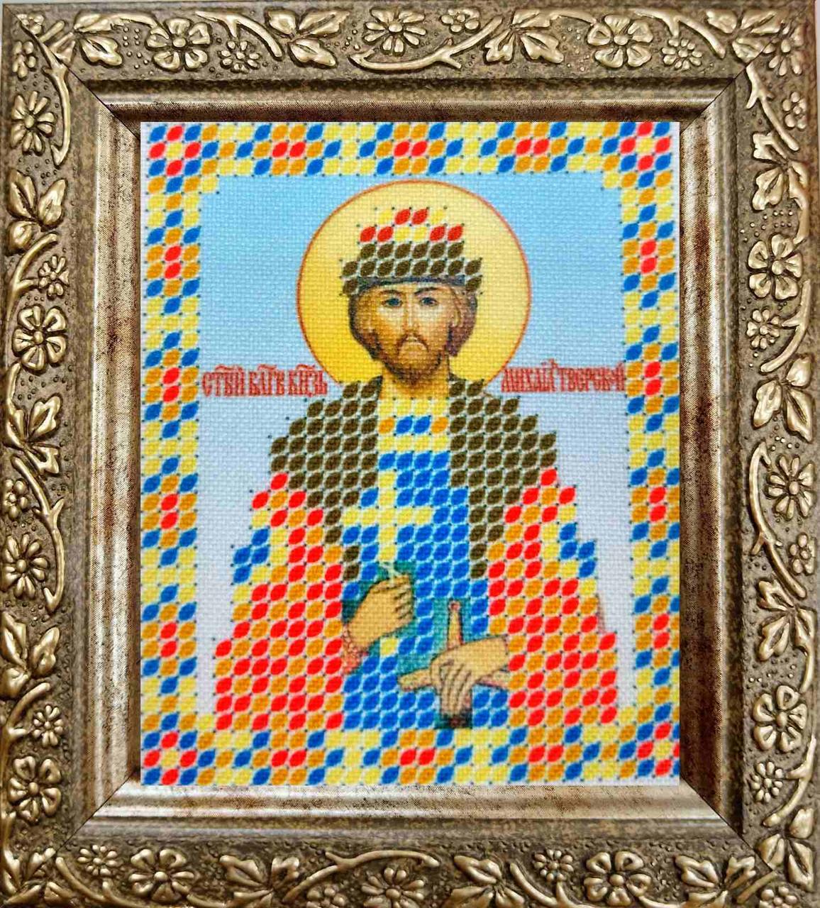 Набір для вишивання бісером ArtWork ікона Св. Михайло НВТ 7052 6х7см з рамкою в комплекті