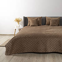 Покривало ТЕП "VELOUR" 150*210 см капучино/роб круглий