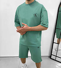 Костюм літній чоловічий (шорти/футболка), двунитка M(48-50) L(52-54) (5) беж1364-1731, фото 3