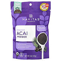 Органічний порошок асаї, Organics Acai Powder, Navitas Organics, 113 г