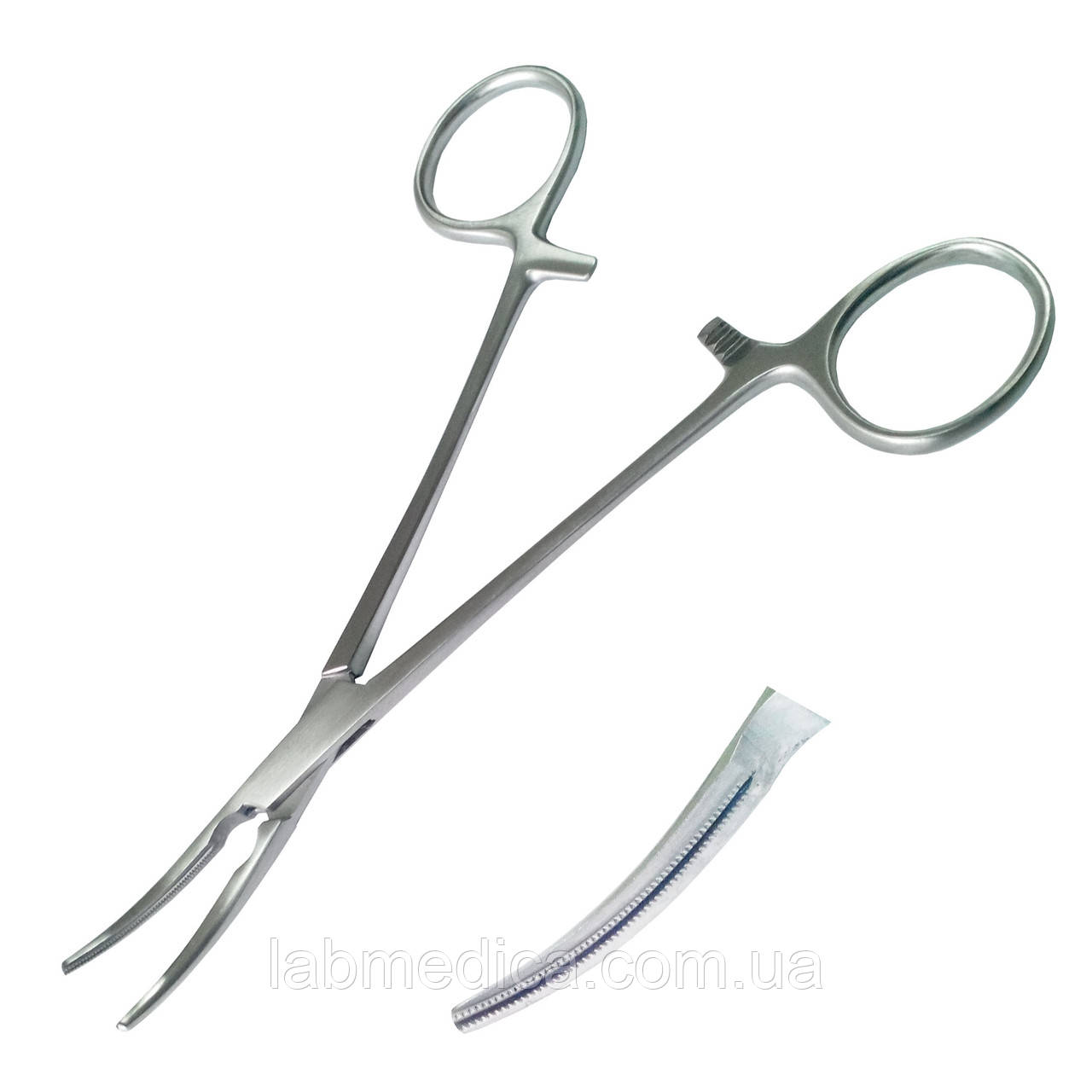 Затискач по RANKIN атравматичний  кровоспинний  зігнутий SURGIWELOMED Довжина 16,0 см, фото 1