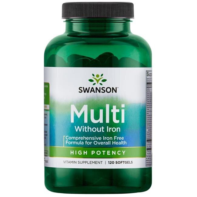 Мульти без заліза - висока ефективність, Multi without Iron - High Potency, Swanson, 120 капсул