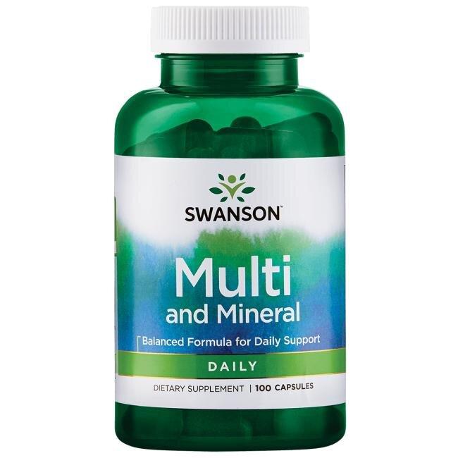 Мульти і Мінерал - Щодня, Multi and Mineral - Daily, Swanson, 100 капсул