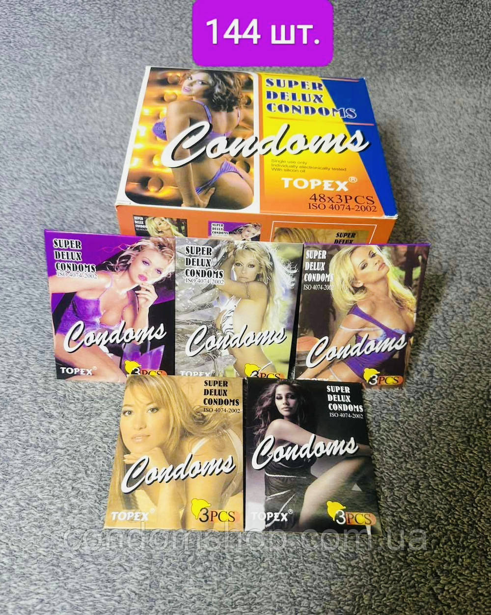 Презервативи Topex Super delux condoms 144 шт (48 *3) Неваляшка Надійна якість !