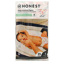 Підгузки, Honest Diapers, Розмір 1, 8-14 фунтів, цвітіння троянди, The Honest Company, 35 підгузників