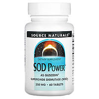 Супероксиддисмутаза СОД Source Naturals (SOD) 250 мг 60 таблеток