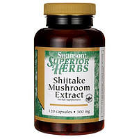 Екстракт гриба шиітаке (4: 1), Shiitake Mushroom Extract (4: 1), Swanson, 500 мг, 120 капсул