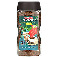 Органічна розчинна кава, середній, без кофеїну, Highground Coffee, 100 г