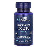 Суперубіхінол і коензим Q10, Super Ubiquinol CoQ10, Life Extension, 100 мг, 60 капсул