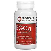 Екстракт зеленого чаю, EGCg Green Tea, Protocol for Life Balance, 90 капсул