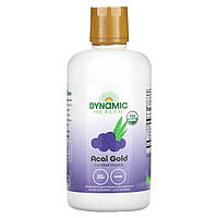 Сертифікований органічний 100% сік асаї, Dynamic Health Laboratories, 946 мл