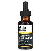 Екстракт полину і чорного горіха Gaia Herbs (Wormwood Black Walnut Supreme) 30 мл