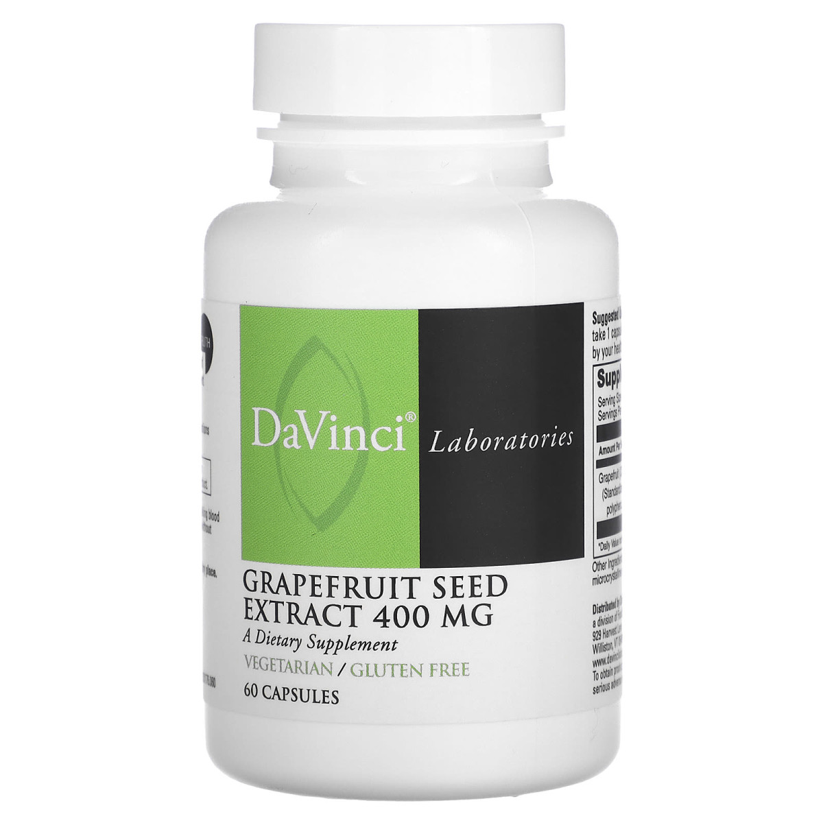 Екстракт насіння грейпфрута, DaVinci Laboratories of Vermont, 400 мг, 60 капсул