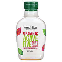 Підсолоджувач із низьким глікемічним індексом Madhava Natural Sweeteners (Organic Agave Five Low-Glycemic Sweetener) 454 г