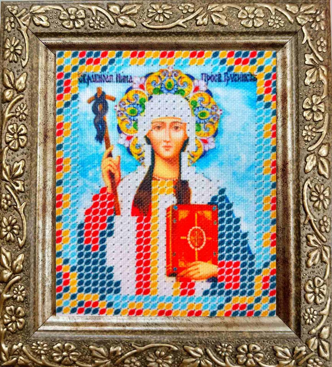 Набір для вишивання бісером ArtWork ікона Св. Ніна НВТ 7060 6х7см з рамкою в комплекті, фото 1