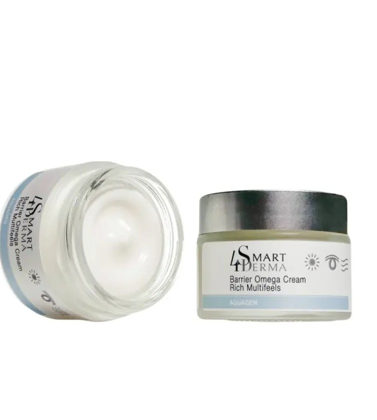 Розкішний живильний крем із церамідами Smart4Derma Aquagen Barrier Omega Cream Rich Multieels 50мл
