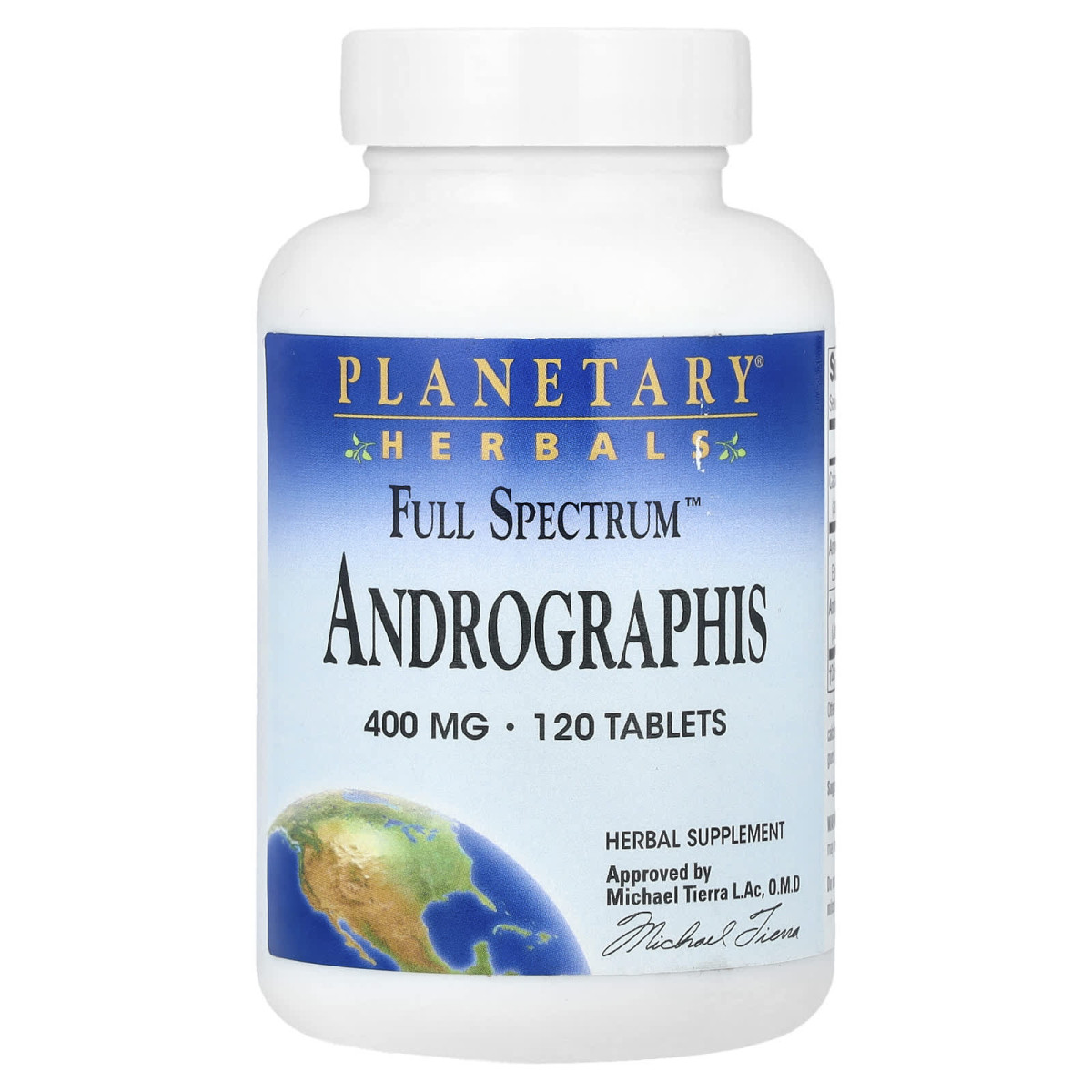 Повний спектр, Андрографіс, Planetary Herbals, 400 мг, 120 таблеток