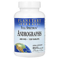 Повний спектр, Андрографіс, Planetary Herbals, 400 мг, 120 таблеток
