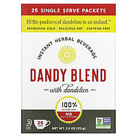 Розчинний трав'яний напій із кульбабою Dandy Blend (Instant Herbal Beverage With Dandelion Caffeine Free) 25 порційних пакетиків