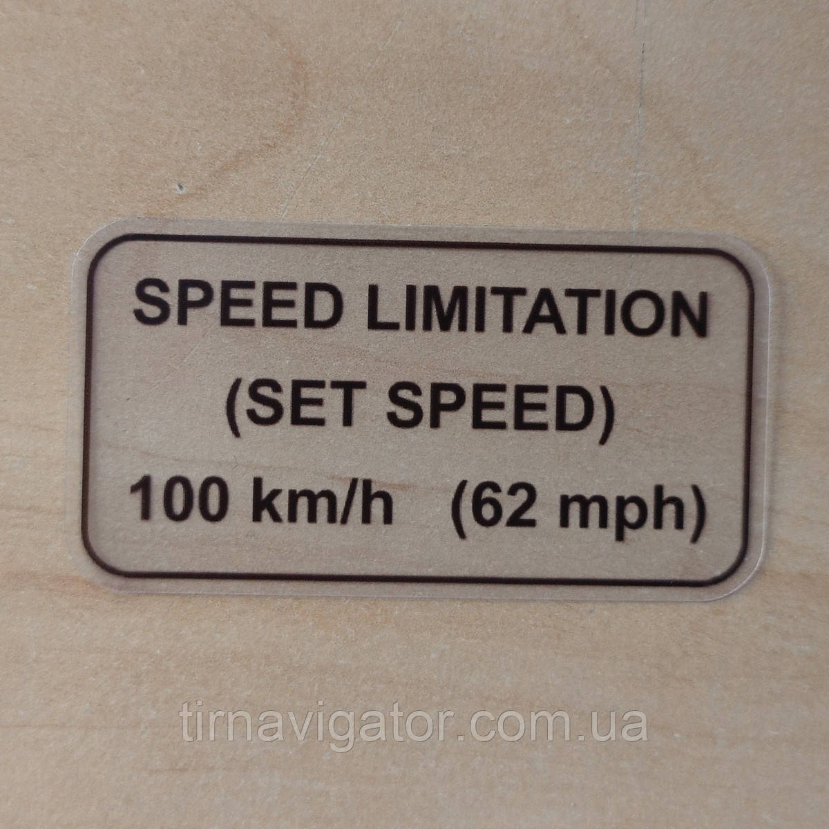 Наклейка "Speed Limitation 100km/h" 75x40mm