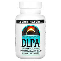 Фенілаланін Source Naturals (DL-Phenylalanine) 375 мг 120 таблеток
