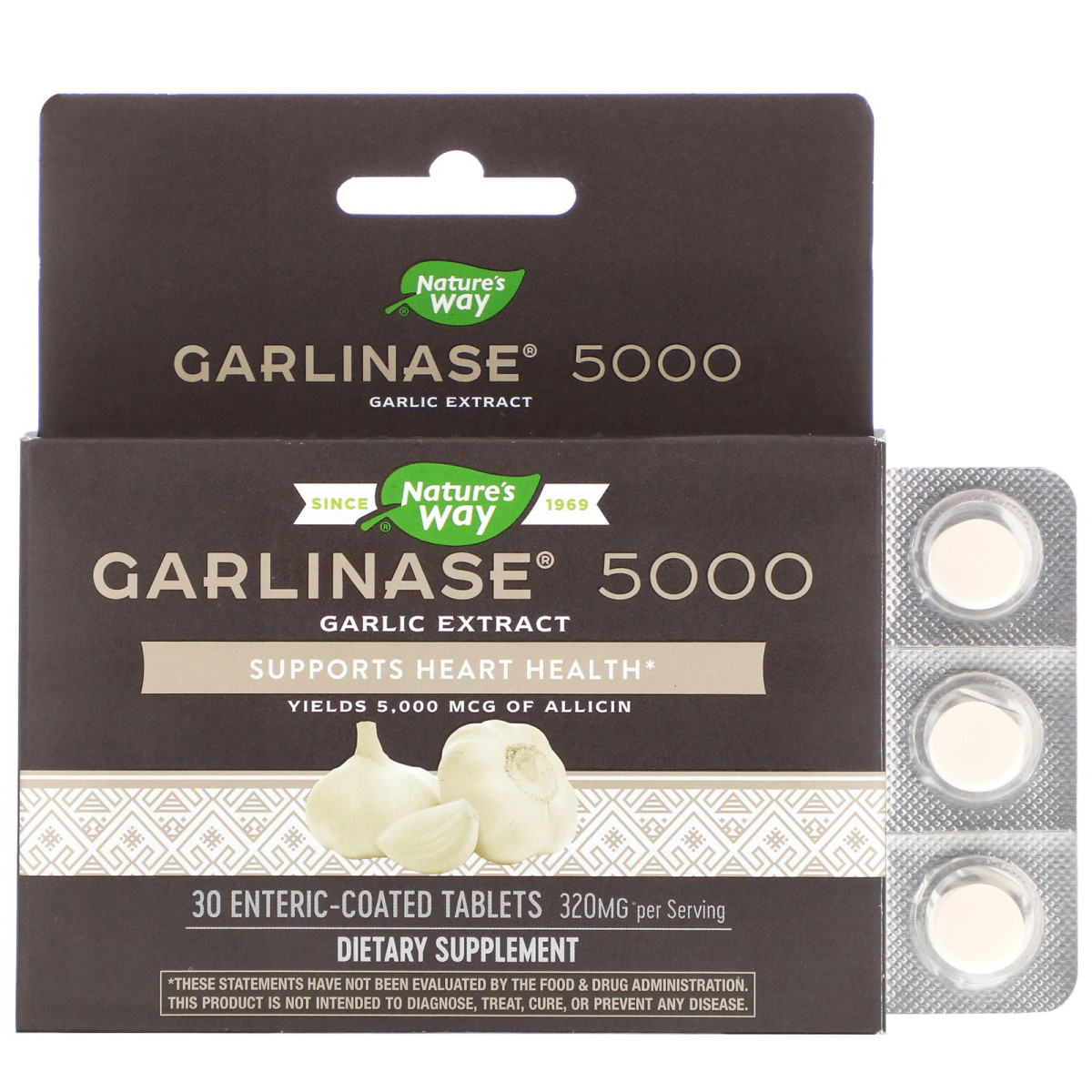 Часник Enzymatic Therapy (Garlinase 5000) 320 мг 30 таблеток