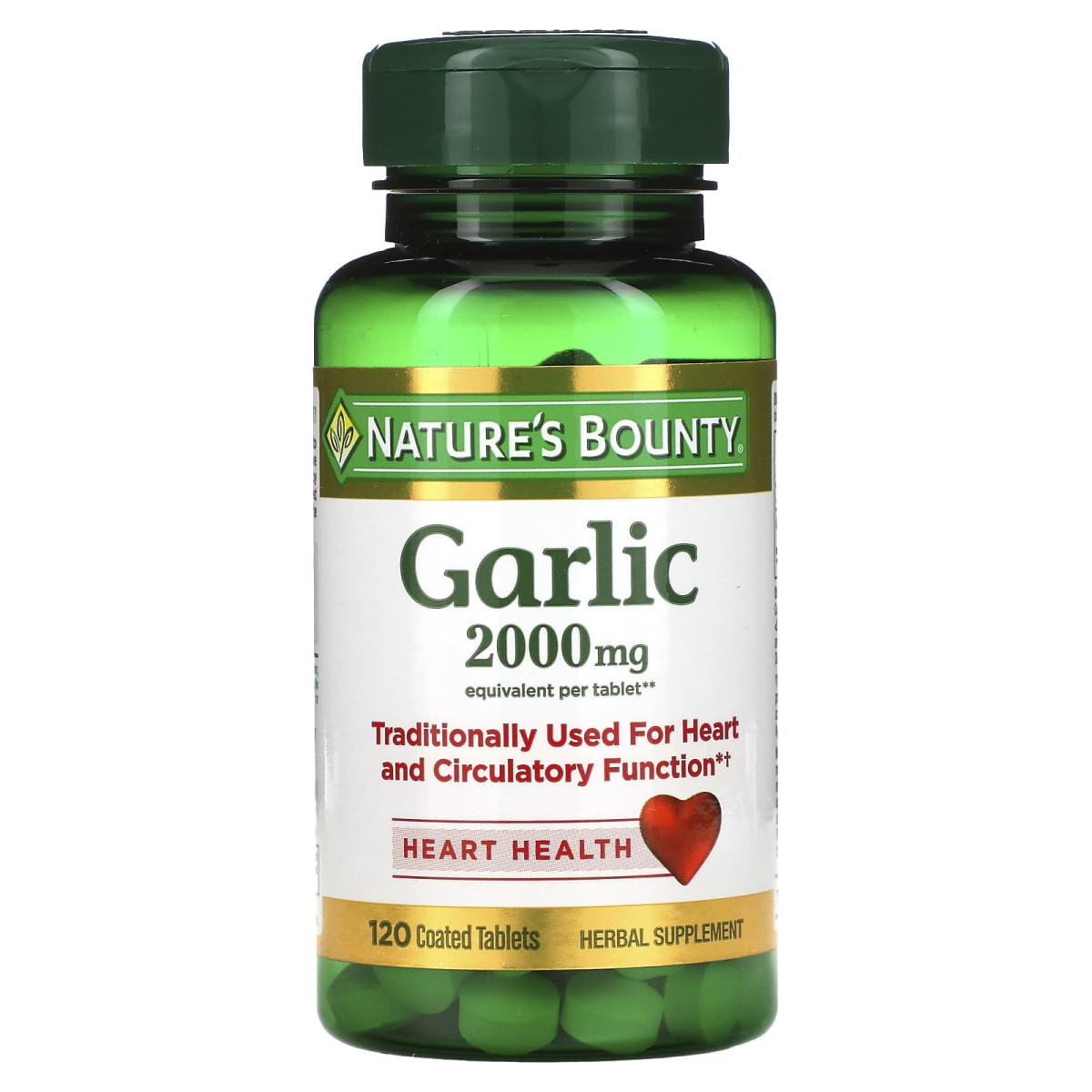 Часник Nature's Bounty (Garlic) 2000 мг 120 таблеток