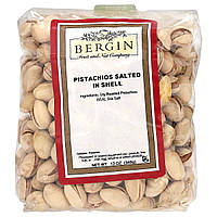 Фісташки, солоні в шкаралупі, Bergin Fruit and Nut Company, 12 унцій (340 г)