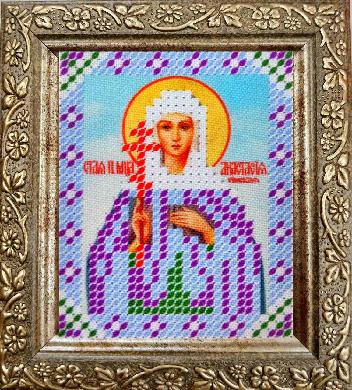 Набір для вишивання бісером ArtWork ікона Св. Анастасія НВТ 7064 6х7см з рамкою в комплекті