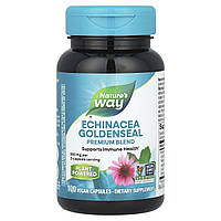 Ехінацея і гідрастіс (Echinacea Goldenseal), Nature's Way, 450 мг, 100 вегетаріанських капсул