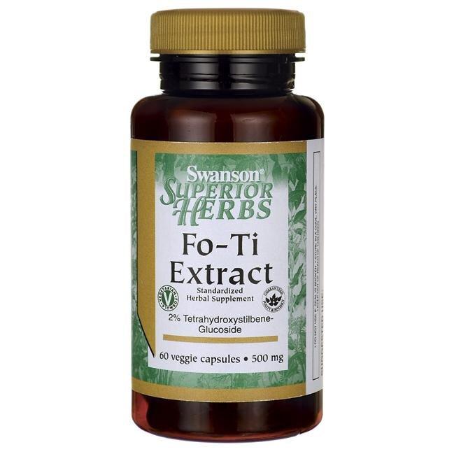 Фо-Ті, Fo-Ti Extract, Swanson, 500 мг, 60 капсул