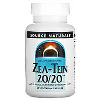 Формула для здоров'я очей, Zea-Tein 20/20, Source Naturals, 60 вегетаріанських капсул