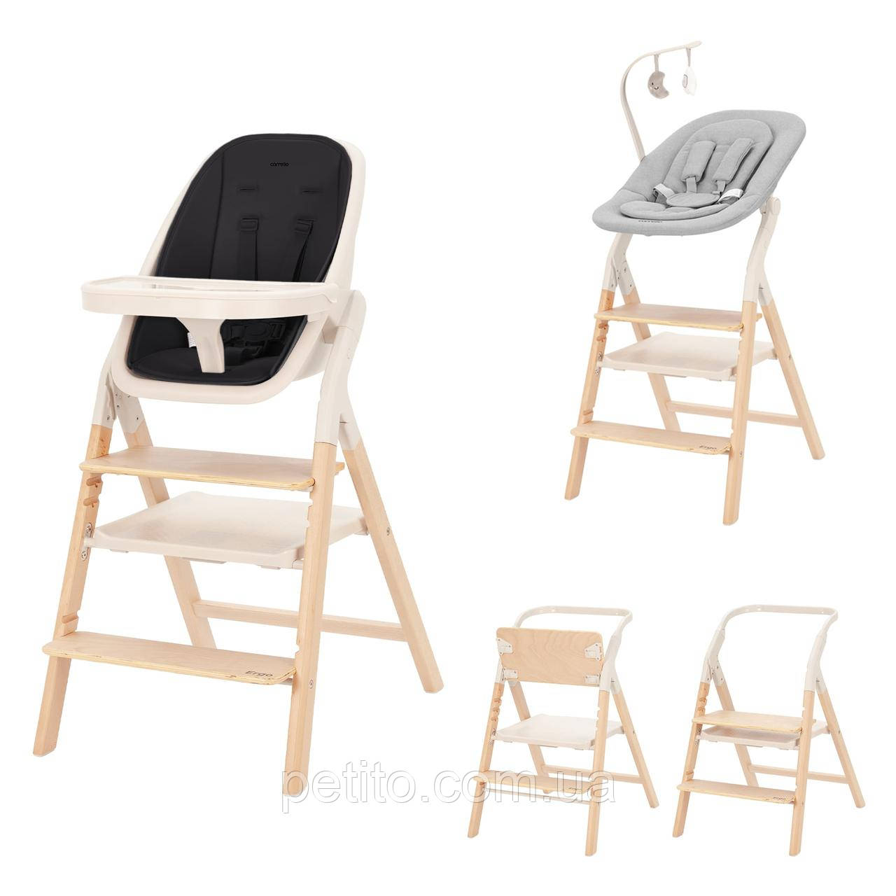 Стілець для годування CARRELLO Ergo CRL-16701 Obsidian Black /1/ MOQ, фото 1