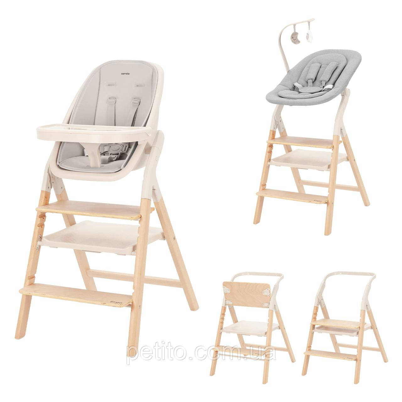 Стілець для годування CARRELLO Ergo CRL-16701 Linen Beige /1/ MOQ, фото 1
