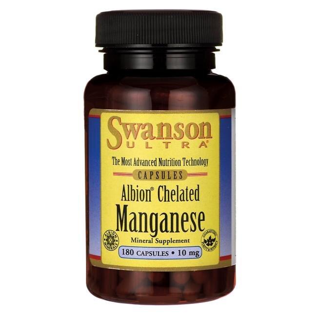 Хелатний марганець Альбіон, Albion Chelated Manganese, Swanson, 10 мг, 180 капсул