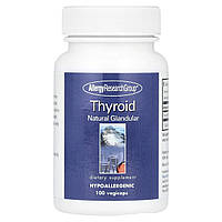 Щитовидна залоза Природний залозистий, Thyroid Natural Glandular, Allergy Research Group, 100 вегетаріанських капсул