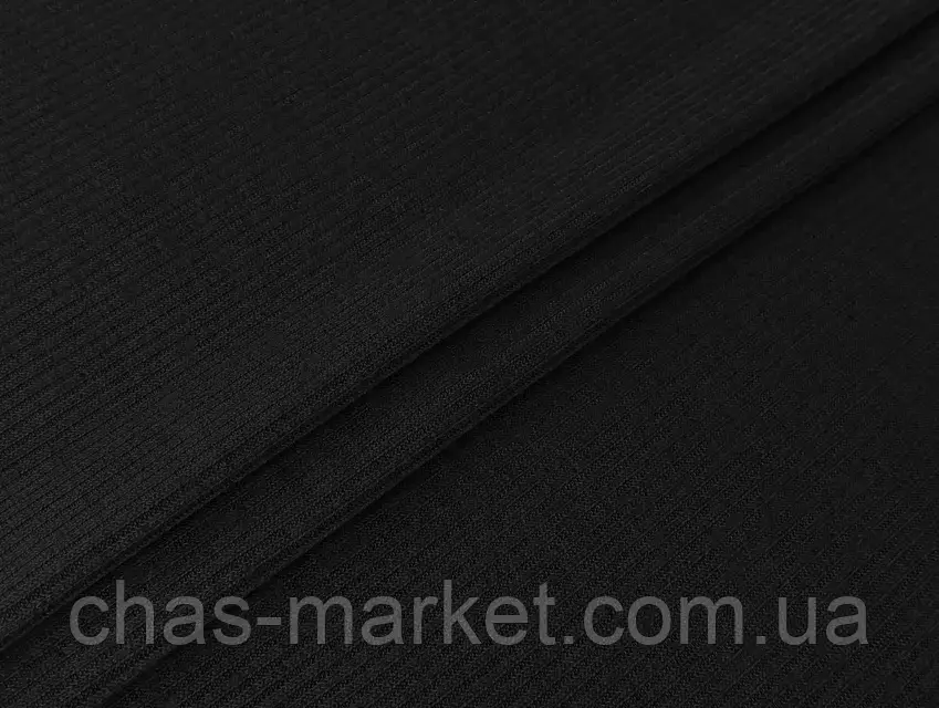 Трикотаж Мустанг середній 3 мм чорний