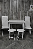 Кухонний комплект стіл розкладний, 2 стільці та 2 табурети