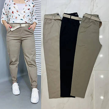 Стильні коттонові штани  розміри 46-58