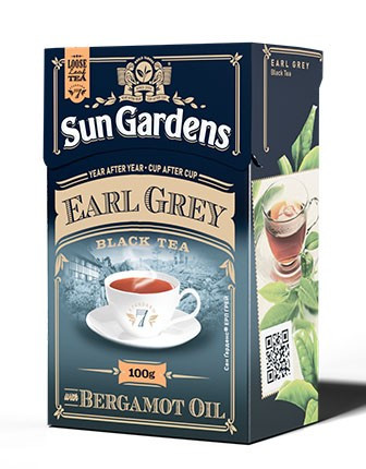 Чай чорний Sun Gardens  Earl Grey крупнолистовий 100г
