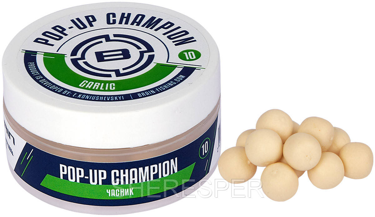 Бойли Brain Champion Pop-Up Garlic (чесник) 08mm 34g