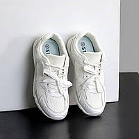 Жіночі молодіжні кеди з двома шнурками модні білі натуральна шкіра+текстиль