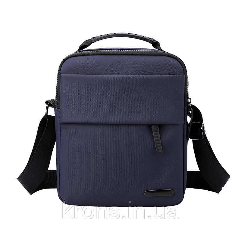 Сумка через плече 087 містка на кілька відділень 25*20*9 см Dark Blue