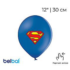 Принт 178 BELBAL-ББ 12" Супермен - емблема на синьому