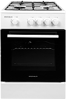 Плита газова Grunhelm G4F5600W біла духовка 54 л