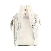 Рюкзак-сумка водонепроникний HIMAWARI 1881-28 бежевий з кишенею персикового кольору, фото 4
