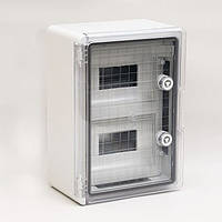 Корпус пластиковий 16 авт (2*8) IP65 250*350*150 модульний FAR F937, прозорі двері, бокс, шафа зовнішня