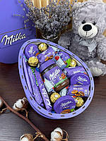 Подарочный набор сладостей milka коробка Вкусные сладкие наборы Солодкий набір подарунків Мілка