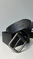 Мужской ремень из натуральной кожи I'm Ukrainian Класичний ремінь чоловічий в штани з коробкою в подарок