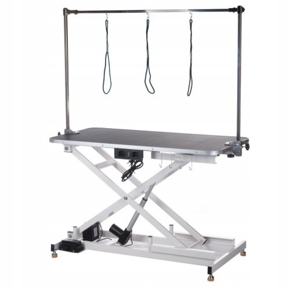 Стіл для грумінгу гідравлічний регульований 3 повідці Calissimo XL BP-305 Білий